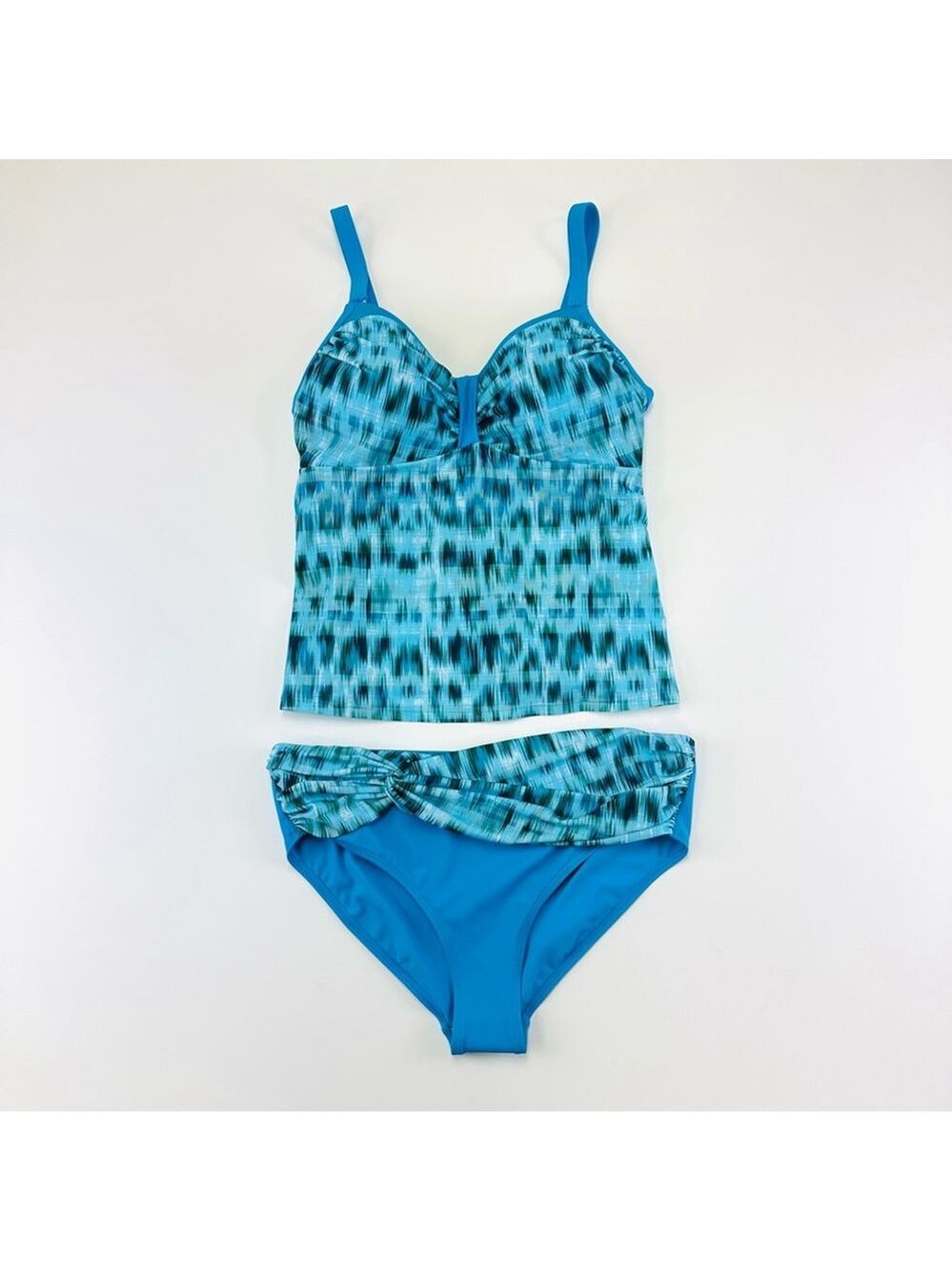 Amoeba Mastectomy Jakarta tankini swimsuit NEW Womens size 16 blue green Beach